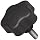 DimcoGray Black Thermoplastic 5 Lobe Fluted Soft Feel Knob Female, Zinc Stud: 3/8-16" Thread x 1" Depth, 2-3/8" Diameter x 1-5/8" Height x 3/4" Hub Dia x 11/16" Hub Length (Pack of 10)