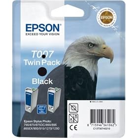 Epson T007 - Cartouche d'encre d'origine - Double Pack - Noir