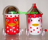 Pylones 'Rolling Bird' Salt and Pepper Shaker Set, Red