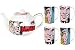 Ethos Paul Cardew, Pop Art 6 Cup Teapot and 4 Mugs