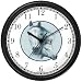 White Mare and Foal in Circle - JP - Horse Wall Clock by WatchBuddy Timepieces (Hunter Green Frame)