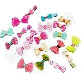 20 Pet Dog Pup's Hair Head Flower Hairpin Clip Hair Bow Pet for Small Puppy