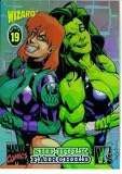  : 1997 Wizard Promo Trading Card #19 : Fairchild & She-Hulk (Wildstorm - Marvel Comics)