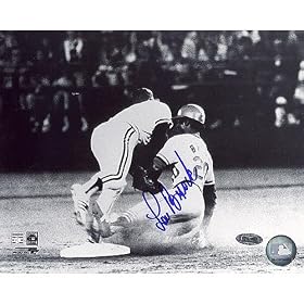 Lou Brock Setting Stolen Base Record 8x10 inch Autographed Photo