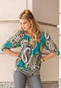 metrostyle Paisley Print Knit Top