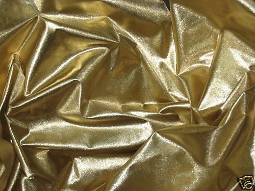 1 X Gold Metallic Tissue Lame Fabric 45" Wide By the Yard