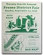 1930 Fresno District Fair Racing Poster Print