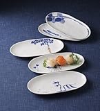 和山窯 染旬菜 楕円焼皿揃 【和皿・洋皿 有田焼】 〔キャッシュバックキャンペーン対象商品〕