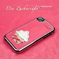 iphone 4 Case Leder iPhone 4S "Die Zuckers��e" Cupcake pink Hardcase Schale von mabba