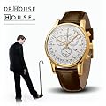 Kronsegler DR.HOUSE Herren Chronograph vergoldet-silbern