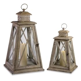 IMAX Coastal Hanging Lanterns, Set of 2 by IMAX