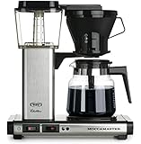 Moccamaster KB 741 10-Cup Coffee Brewer with Glass Carafe, Brushed Silver