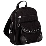 Gigi Chantal Black Jacquard Backpack Purse