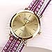Bestpriceam® New Women Crystal Rivet Bracelet Quartz Braided Winding Wrap Wrist Watch