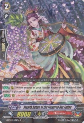 Cardfight!! Vanguard TCG - Stealth Rogue of the Flowered Hat, Fujino (G-BT03/034EN) - G Booster Set 3: Sovereign Star Dragon