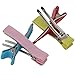 QingHan Little Girls' Double Prong Ribbon Lined Alligator Clips 20 Colors X2