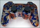 Blue Fall Camouflage Custom Painted Playstation 3 PS3 Wireless Controller Remote