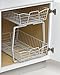 ClosetMaid Pull Out Cabinet Organizer 2, Heavy Duty, Slide Out Pantry Shelves Drawers for Kitchen, Bathroom, White, 14-Inch Two Tier
