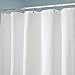 InterDesign York Waffle Weave Shower Curtain – Mold & Mildew Resistant Hotel Weight Bathroom Curtain, White, 72” x 72”