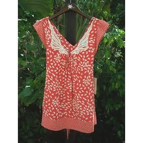 Yoana Baraschi Silk Scarlet Dove Print Baby Doll Top
