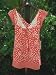 Yoana Baraschi Silk Scarlet Dove Print Baby Doll Top