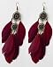 Young & The Restless ~ Abby Carlton ~ Red Feather Earrings