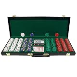 Trademark Poker 500 13-Gram Pro Clay Casino Chips with Deluxe Case