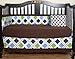 Boutique Blue Brown Diamond 13PCS CRIB BEDDING SET