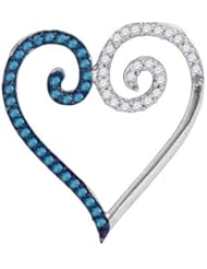 0.25CTW BLUE DIAMOND MICRO-PAVE PENDANT