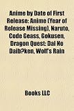 Anime by Date of First Release: Anime (Year of Release Missing), Naruto, Code Geass, Gokusen, Dragon Quest: Dai No Daib Ken, Wolf's Rain