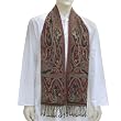 Wool Scarves Mens Winter Clothes Jacquard Design 12 x 60 inches