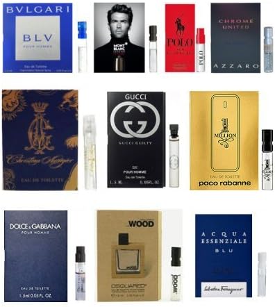 10 Men's Designer Cologne Sample Vials by perfumeshrine