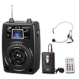 PYLE-PRO PWMA80UFM 100 W Portable PA System With Included Wireless Lavalier Microphone, FM Radio, MP3/USB/SD, and Aux-In/Out