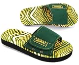 Zubaz Slide Sandals: Green/Gold Zubaz Supreme Slide Sandals