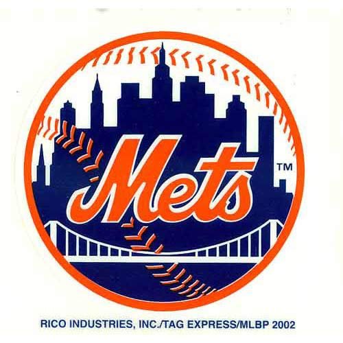 MLB New York Mets Small Static Decal, One Size