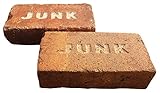 文字入りレンガ 刻印 レンガ 【JUNK （アルファベット）６個入り】 アンティークレンガ （ 耐火レンガ ） 。 古レンガ 煉瓦 。