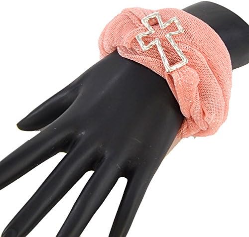 (B#1)Cross Multi Function Head Wear Headband &amp; Wrist Band-IH0024 (Peach)