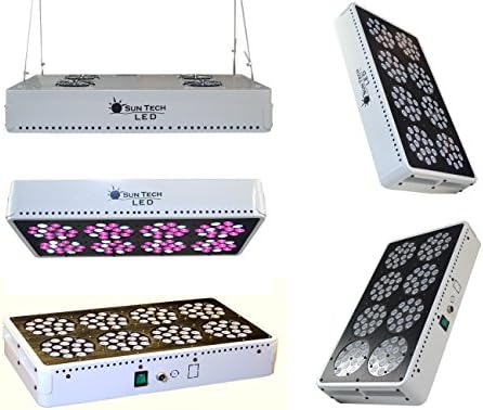 SUNTech LED 360 Watt LED Grow Light with Optimal 7-Band with Infrared (IR) and Ultraviolet (UV) - 3 Watt Chips - All in One for Veg and Flower