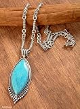 Amazonite necklace, 'Blue Almond'