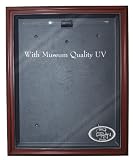 NFL San Francisco 49ers Cabinet Style Jersey Display - Mahogany with Museum Quality UV Upgrade