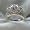 Large Antique Estate Style 3 Stone Cz Wedding Ring Set 14k White Gold 925 (5)