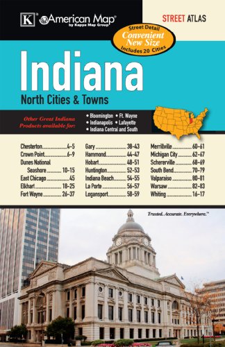 Indiana State North Cities & Towns Street Atlas