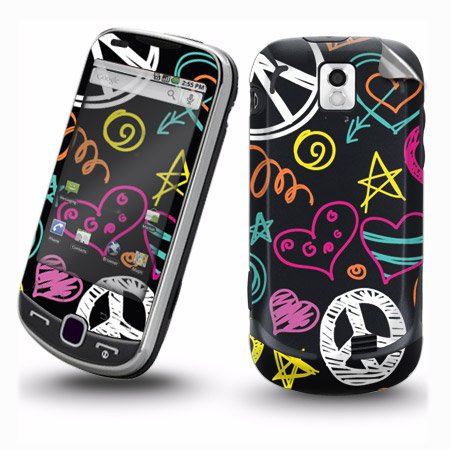 Smart Touch Peace Love Design Protective Skin Decal Vinyl Sticker For Samsung Intercept M910