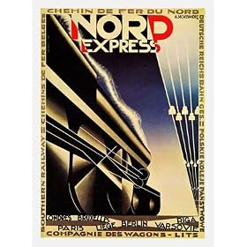 Nord Express Art Deco Travel Poster Print New - Approx 40 x 30 cms (15.5 x 11.5 Inches)