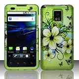GREEN FLOWER Sanp-on Rubber Touch 2pcs Phone Protector Hard Cover Case for  ....