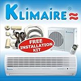Klimaire 1.5 ton 18,000 btu/h Ductless heat pump heat & cool wall mounted room Mini Split 230 volt Super high efficiency 13 SEER air conditioner Conditioners condition Conditioning