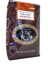 Jeremiah's Pick Coffee Private Reserve Decaf Whole Bean Coffee, 10-Ounce Bags (Pack of 3)