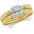 14K Yellow Gold Diamond Wedding Set - 0.38 Ct.