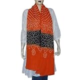 Long Scarf Cotton Tie and Dye Accessory 88 x 40 inches