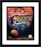 Philadelphia 76ers Team Logo and Basketball Collage Framed 8x10 Photograph